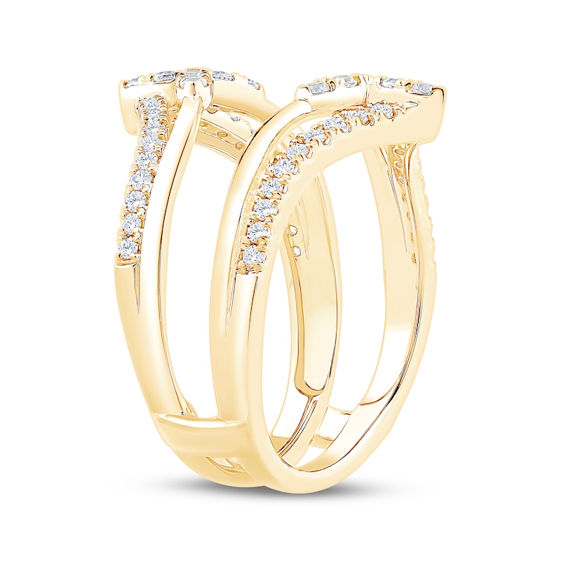 Main Image 2 of Now + Forever Diamond Chevron Enhancer Ring 1/2 ct tw 14K Yellow Gold