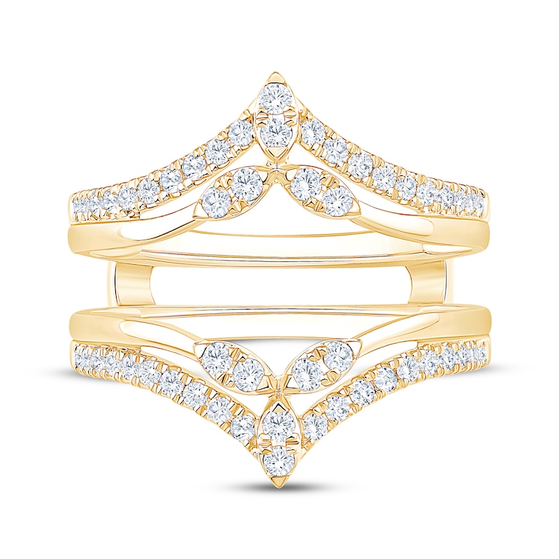 Main Image 3 of Now + Forever Diamond Chevron Enhancer Ring 1/2 ct tw 14K Yellow Gold