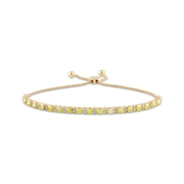 Yellow & White Lab-Grown Diamond Bolo Bracelet 2 ct tw 10K Yellow Gold 9.5"