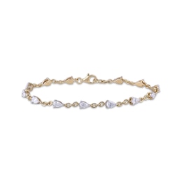 KAY Lab-Grown Diamonds Pear-Shaped Bracelet 2 ct tw 10K Yellow Gold 7"