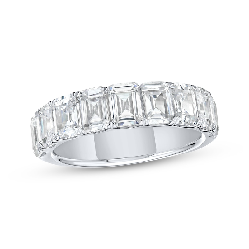 Main Image 1 of Lab-Grown Diamonds Emerald-Cut Anniversary Ring 3-5/8 ct tw 14K White Gold