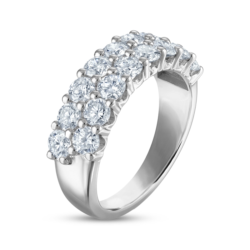 Main Image 2 of Now + Forever Lab-Grown Diamond Two-Row Anniversary Ring 2 ct tw 10K White Gold
