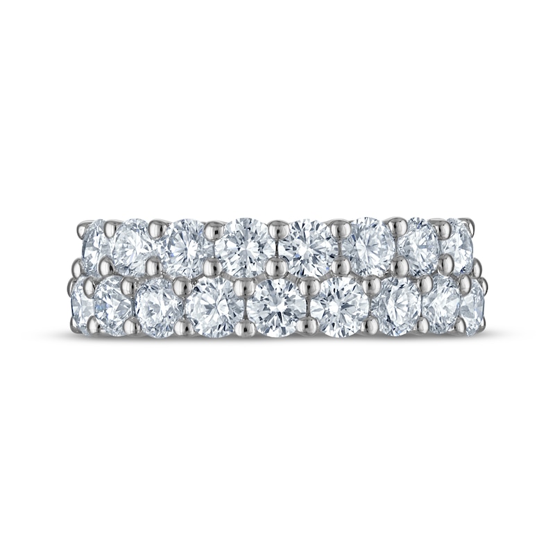 Main Image 3 of Now + Forever Lab-Grown Diamond Two-Row Anniversary Ring 2 ct tw 10K White Gold