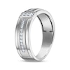 Thumbnail Image 2 of Now + Forever Men's Diamond Stepped Wedding Band 1/3 ct tw 10K White Gold