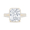 Thumbnail Image 3 of Now + Forever Lab-Grown Diamonds Radiant-Cut Halo Engagement Ring 4-1/2 ct tw 14K Yellow Gold