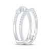 Thumbnail Image 2 of Now + Forever Lab-Grown Diamonds Round & Marquise-Cut Contour Enhancer Ring 1/2 ct tw 14K White Gold