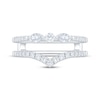 Thumbnail Image 3 of Now + Forever Lab-Grown Diamonds Round & Marquise-Cut Contour Enhancer Ring 1/2 ct tw 14K White Gold
