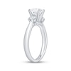 Thumbnail Image 2 of Certified Princess & Round-Cut Diamond Three Stone Engagement Ring 1-1/2 ct tw Platinum