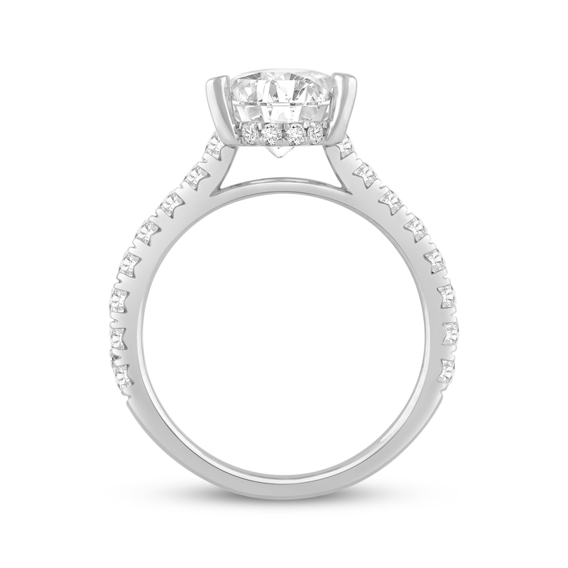 Main Image 3 of Lab-Grown Diamonds Oval-Cut Engagement Ring 5 ct tw 14K White Gold