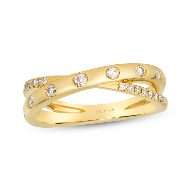 Main Image 1 of Le Vian Diamond Crossover Ring 1/4 ct tw 14K Honey Gold