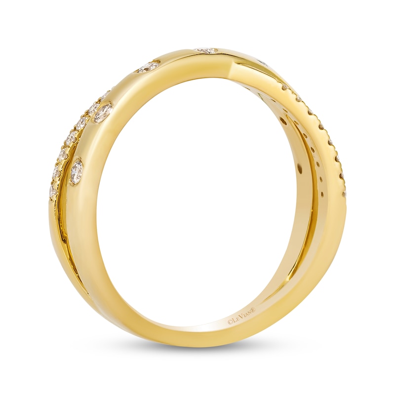 Main Image 2 of Le Vian Diamond Crossover Ring 1/4 ct tw 14K Honey Gold