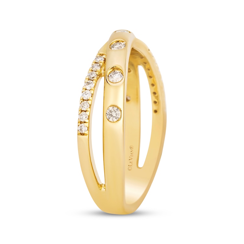 Main Image 3 of Le Vian Diamond Crossover Ring 1/4 ct tw 14K Honey Gold