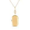 Thumbnail Image 3 of Diamond Oblong Locket Necklace 1/10 ct tw 10K Yellow Gold 18"
