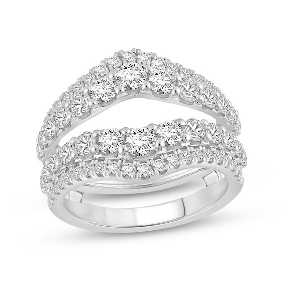 Lab-Grown Diamonds Graduated Enhancer Ring 2 ct tw 14K White Gold