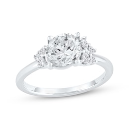 Now + Forever Lab-Grown Diamonds Round-Cut Engagement Ring 1-3/4 ct tw 14K White Gold