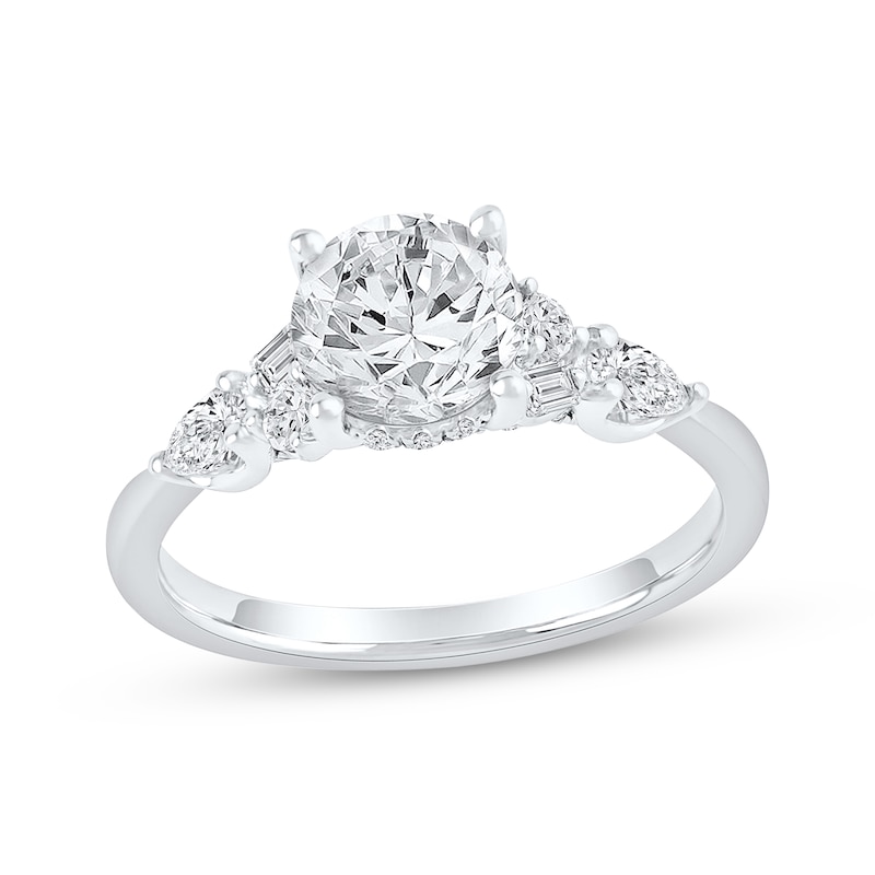Main Image 1 of Now + Forever Lab-Grown Diamonds Round-Cut Hidden Halo Engagement Ring 2 ct tw 14K White Gold