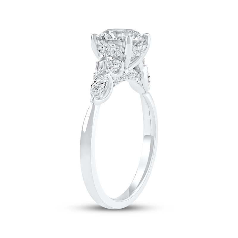 Main Image 2 of Now + Forever Lab-Grown Diamonds Round-Cut Hidden Halo Engagement Ring 2 ct tw 14K White Gold