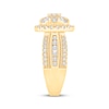 Thumbnail Image 2 of Now + Forever Round-Cut Multi-Diamond Cushion Halo Engagement Ring 2 ct tw 10K Yellow Gold