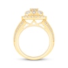 Thumbnail Image 3 of Now + Forever Round-Cut Multi-Diamond Cushion Halo Engagement Ring 2 ct tw 10K Yellow Gold