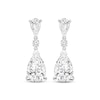Thumbnail Image 2 of KAY Lab-Grown Diamonds Pear-Shaped & Round-Cut Dangle Earrings 3 ct tw 14K White Gold (F/VS2)