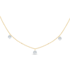 Thumbnail Image 1 of KAY Lab-Grown Diamonds Three-Stone Dangle Station Necklace 1/2 ct tw 10K Yellow Gold 18"