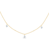 Thumbnail Image 2 of KAY Lab-Grown Diamonds Three-Stone Dangle Station Necklace 1/2 ct tw 10K Yellow Gold 18"