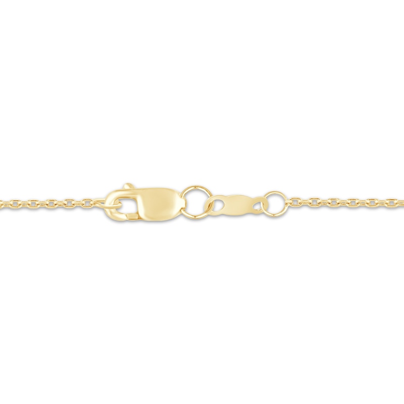 Main Image 3 of KAY Lab-Grown Diamonds Three-Stone Dangle Station Necklace 1/2 ct tw 10K Yellow Gold 18"