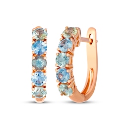 Le Vian Montana Sapphire Ombré Hoop Earrings 14K Strawberry Gold