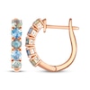 Thumbnail Image 3 of Le Vian Montana Sapphire Ombré Hoop Earrings 14K Strawberry Gold