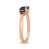 Thumbnail Image 2 of Le Vian Baguette-Cut Blue Topaz Ring 1/15 ct tw Diamonds 14K Strawberry Gold