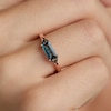 Thumbnail Image 4 of Le Vian Baguette-Cut Blue Topaz Ring 1/15 ct tw Diamonds 14K Strawberry Gold