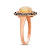 Thumbnail Image 2 of Le Vian Oval-Cut Opal Double Halo Ring 1/2 ct tw Diamonds Strawberry Gold