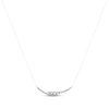 Thumbnail Image 1 of THE LEO Diamond Curved Bar Bypass Necklace 1/2 ct tw 14K White Gold 19"