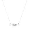 Thumbnail Image 2 of THE LEO Diamond Curved Bar Bypass Necklace 1/2 ct tw 14K White Gold 19"