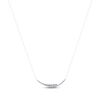Thumbnail Image 3 of THE LEO Diamond Curved Bar Bypass Necklace 1/2 ct tw 14K White Gold 19"