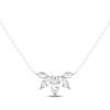 Thumbnail Image 1 of THE LEO Legacy Lab-Grown Diamond Marquise-Cut Five-Stone Necklace 1-1/2 ct tw 14K White Gold 19"