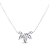 Thumbnail Image 3 of THE LEO Legacy Lab-Grown Diamond Marquise-Cut Five-Stone Necklace 1-1/2 ct tw 14K White Gold 19"