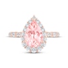 Thumbnail Image 4 of Monique Lhuillier Bliss Pear-Shaped Pink Lab-Grown Diamond & White Lab-Grown Diamond Engagement Ring 2-1/4 ct tw 18K Rose Gold