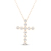 Thumbnail Image 1 of Kay Signature Collection Lab-Grown Diamond Cross Necklace 1/4 ct tw 10K Yellow Gold 18"