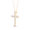 Thumbnail Image 3 of Kay Signature Collection Lab-Grown Diamond Cross Necklace 1/4 ct tw 10K Yellow Gold 18"