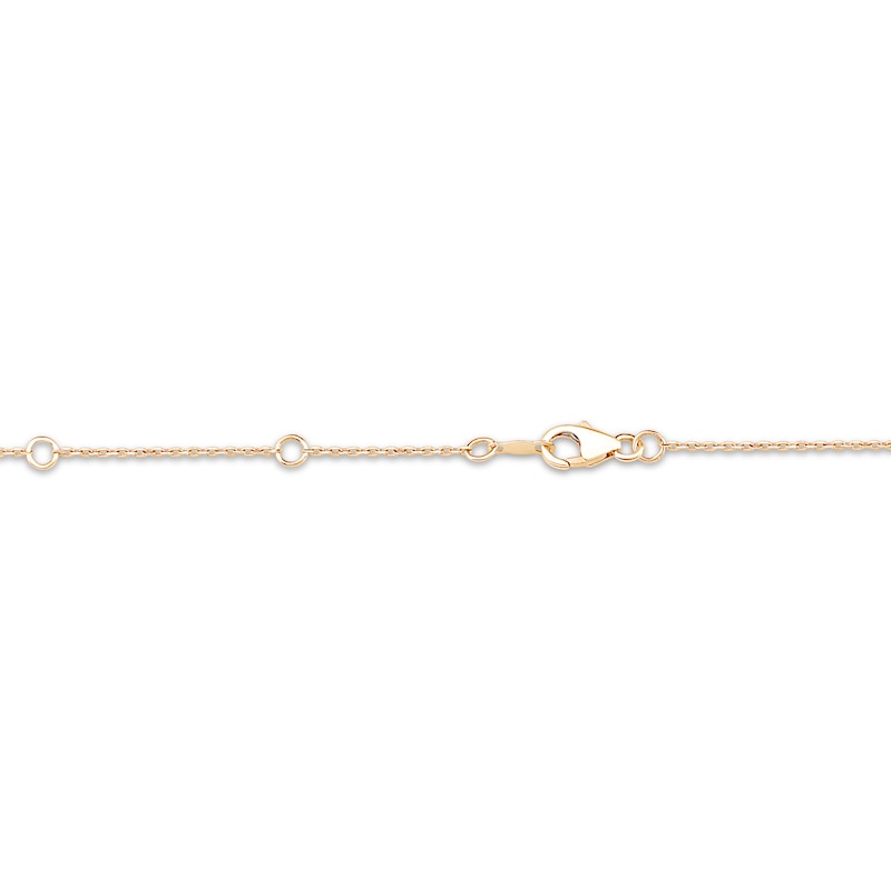 Main Image 5 of Kay Signature Collection Lab-Grown Diamond Cross Necklace 1/4 ct tw 10K Yellow Gold 18"