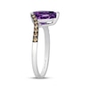 Thumbnail Image 2 of Le Vian Pear-Shaped Amethyst Ring 1/6 ct tw Diamonds 14K Vanilla Gold