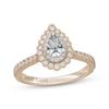 Thumbnail Image 1 of Neil Lane Pear-Shaped Diamond Scalloped Halo Engagement Ring 3/4 ct tw 14K Two-Tone Gold