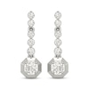 Thumbnail Image 2 of KAY Lab-Grown Diamonds Octagon Frame Drop Earrings 3/4 ct tw Sterling Silver