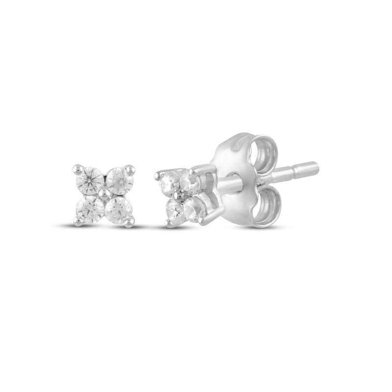 Main Image 1 of KAY Lab-Grown Diamonds Clover Stud Earrings 1/10 ct tw Sterling Silver