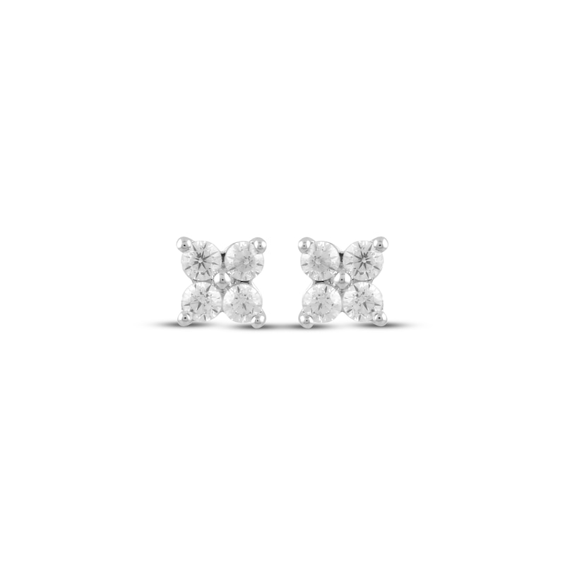 Main Image 2 of KAY Lab-Grown Diamonds Clover Stud Earrings 1/10 ct tw Sterling Silver