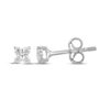 Thumbnail Image 3 of KAY Lab-Grown Diamonds Clover Stud Earrings 1/10 ct tw Sterling Silver