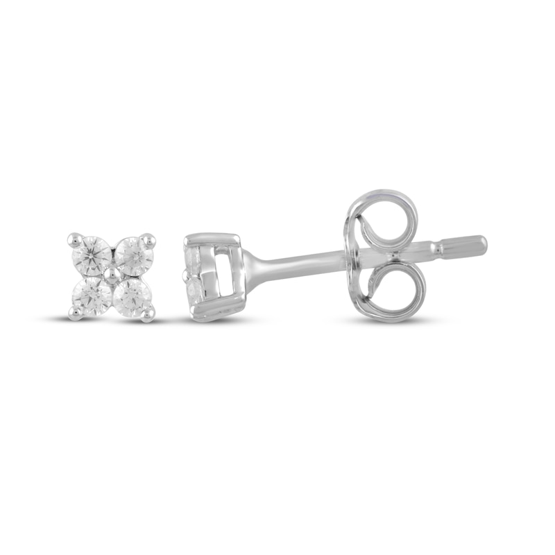 Main Image 3 of KAY Lab-Grown Diamonds Clover Stud Earrings 1/10 ct tw Sterling Silver