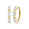 Thumbnail Image 1 of KAY Lab-Grown Diamonds Baguette-Cut Hoop Earrings 1-1/4 ct tw 24K Yellow Gold Vermeil Sterling Silver