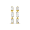 Thumbnail Image 2 of KAY Lab-Grown Diamonds Baguette-Cut Hoop Earrings 1-1/4 ct tw 24K Yellow Gold Vermeil Sterling Silver